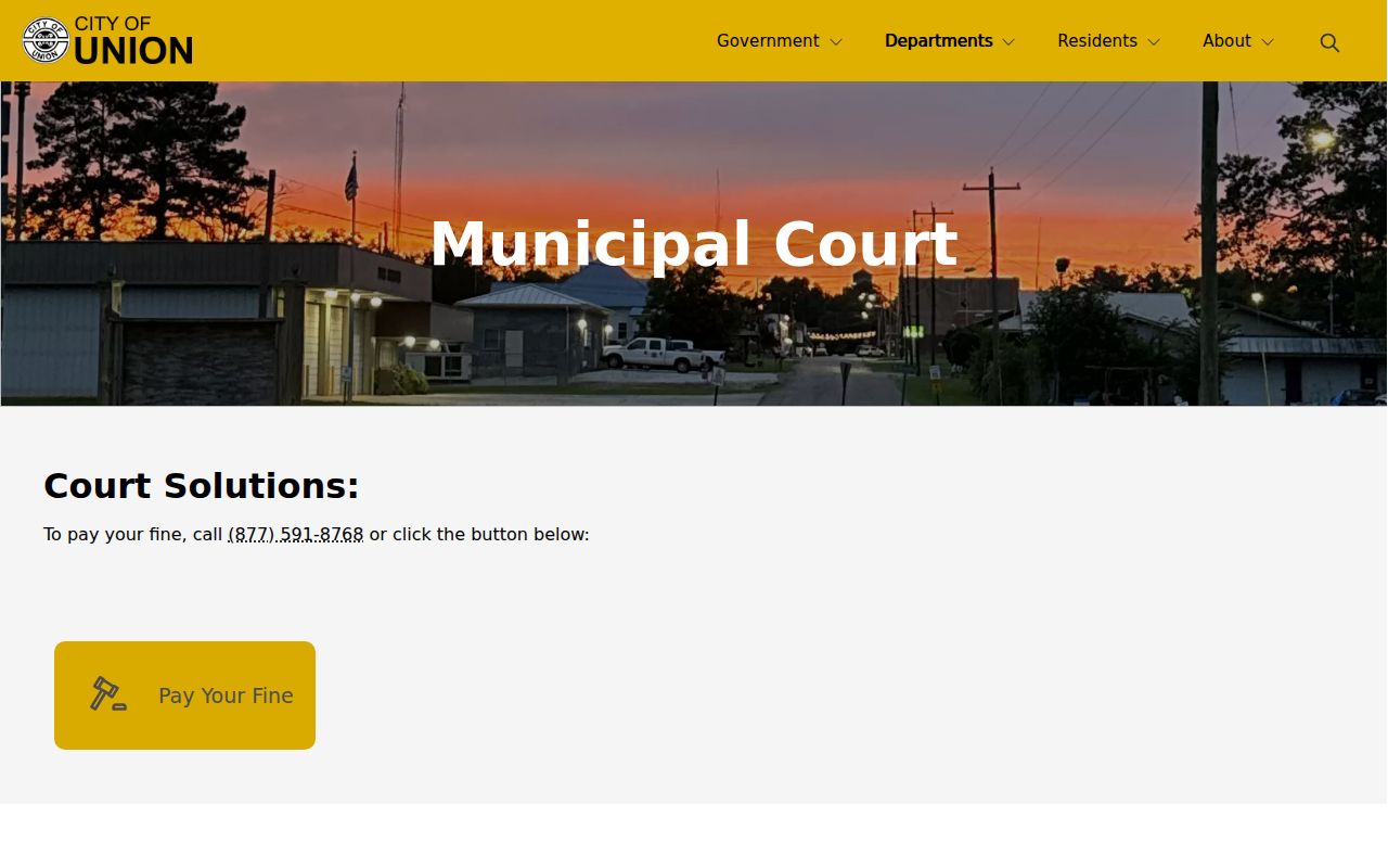 Union Municipal Court contact information