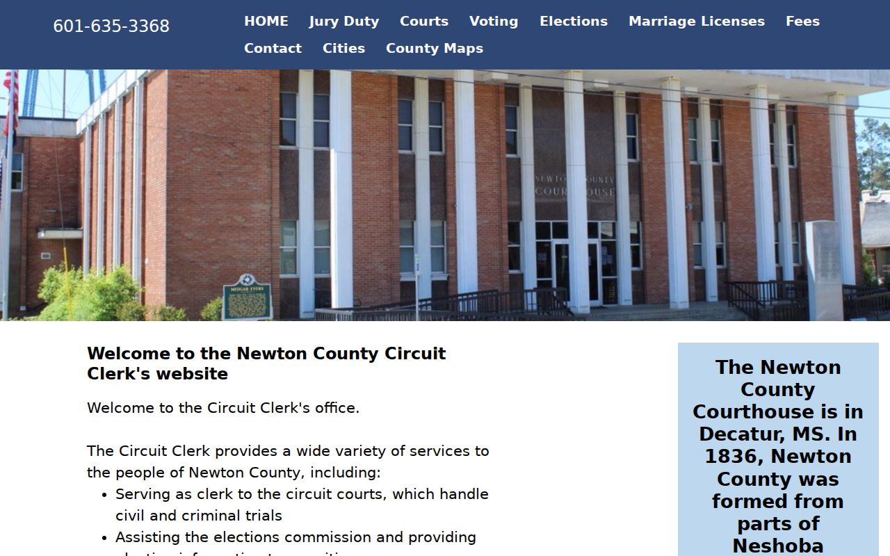 Newton County Circuit Clerk public office information
